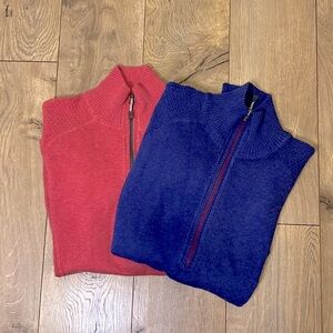 Eddie Bauer front zip sweater size S